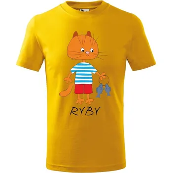 Chlapecké tričko DOBRÝ TRIKO Dětské tričko Zvěrokruh kočka Ryby Velikost: 158/12 let, Barva: Žlutá