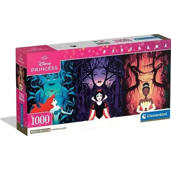 Puzzle CLEMENTONI Panoramatické puzzle Disney princezny a zloduši 1000 dílků