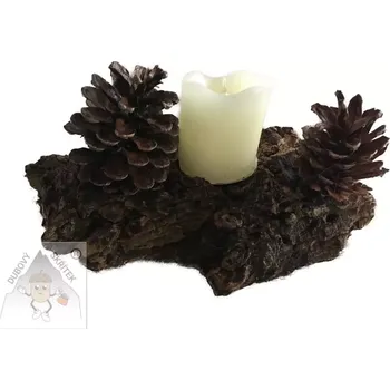 Svícen Dubový skřítek Svícen s vůní lesa - jednoduchá elegance pro zimní večery