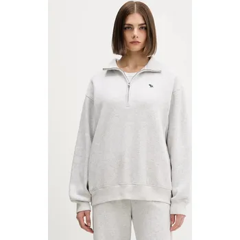 Dámská mikina Mikina Abercrombie & Fitch dámská, šedá barva, melanžová, KI152-5418-912 KI152.5418.912 09X, vel. XXS