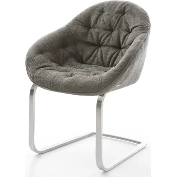 Jídelní židle DELIFE Jídelní židle Gaio-Flex bouclé měkký tmavě béžová jídelní židle plochý nerezová ocel