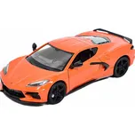Chevrolet Corvette C8 Stingray 2020 oranžová 1:24 - MOTORMAX Chevrolet Corvette - kovový model