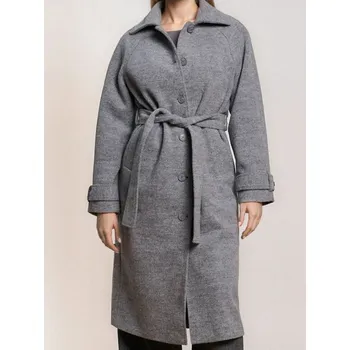 Sinsay - Dlouhý kabát - šedá - 412HH-90M - 412HH-90M-XL