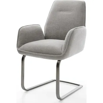 Jídelní židle DELIFE Jídelní židle Zoa-Flex tkanina Měkký šedá jídelní židle plochá grafit taštičkové pružiny