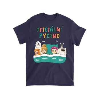 Tričko - Oficiální pyžamo 2 - až 4 mazlíčků Tričko / Navy / 4XL