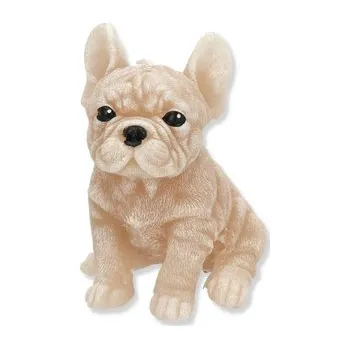 Figurka Świeca Figurka ANIMALS PIES BULDOG 11,5x15cm beżowa parafinowa
