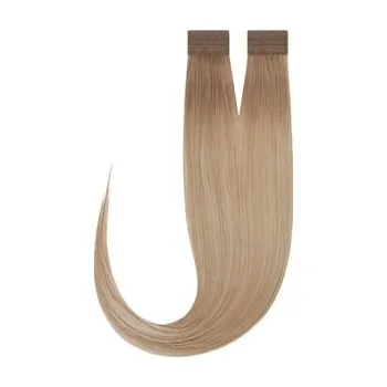 Rapunzel of Sweden Premium Tape Extensions Straight / Classic Tape 4 cm / 8 pieces Champagne Blonde Balayage B5.3/8.0 50 cm Prodloužení vlasů