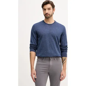 Pánský svetr Vlněný svetr BOSS Leno-P 50468239 fialová 54X, vel. XXL