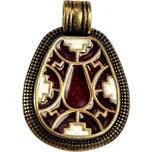 CLOISONNÉ - merovejský bronzový přívěsek