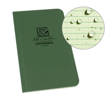Zápisník Rite in the Rain voděodolný linkovaný zápisník Memo Book 9 × 13 cm Barva: OLIVE GREEN