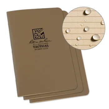 Zápisník Rite in the Rain voděodolný zápisník Field Book Lite 12 × 18 cm - 3 ks v balení Barva: OLIVE GREEN