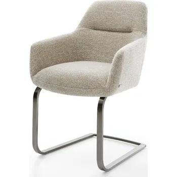 Jídelní židle DELIFE Jídelní židle Pejo-Flex látka Měkký béžová jídelní židle plochá grafit taštičkové pružiny