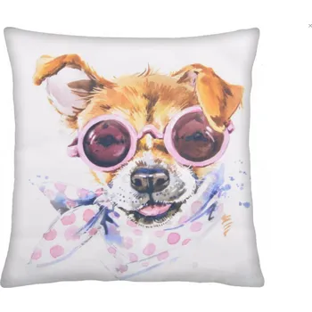 Polštář Dětský polštář SWEETEE - pes s brýlemi 40x40 cm Varianta: Povlak na polštář, 40x40 cm