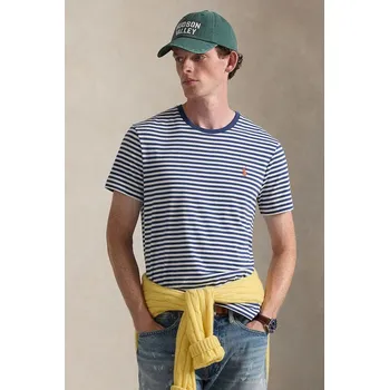 Oblečení a móda Bavlněné tričko Polo Ralph Lauren 710956828 modrá 95X, vel. L