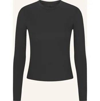 Dámské tričko Skims Dámské Lounge Tričko Cotton Rib, soot, 36