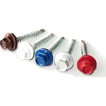 Vrut WT WINTECH Střešní šroub + EPDM 4,8 × 35 mm, samovrtný Stříbrná RAL 9006 200 ks