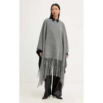 Dámské pončo Vlněné pončo Liviana Conti A5WF58 šedá 90X, vel. ONE SIZE