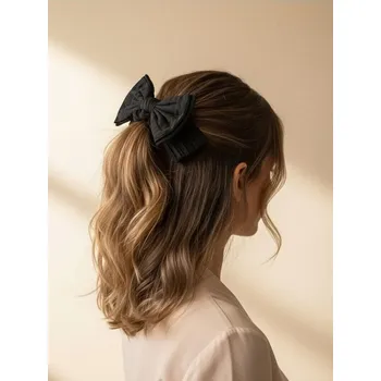 Sinsay - Gumička do vlasů s mašlí - černá - 006EK-99X - 006EK-99X-ONE