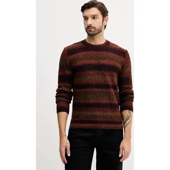 Pánský svetr Svetr s příměsí vlny United Colors of Benetton 1HNNK10AT burgundské 93A, vel. XXL