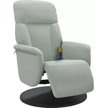 Křeslo Křeslo relaxační, polohovací, otočné, látka světle šedá, OPTIMA