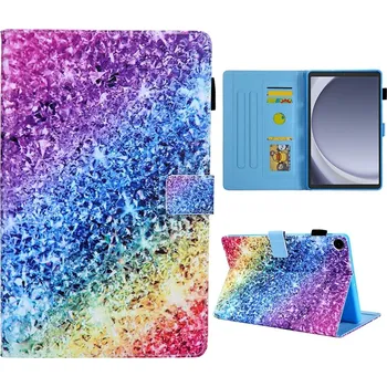 Pouzdro na tablet Cross chytré zavírací pouzdro na Samsung Galaxy Tab A11/Tab A9 - barevné diamanty