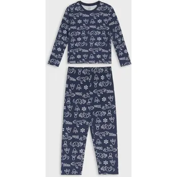 Chlapecké spodní prádlo Sinsay - Dvoudílné bavlněné pyžamo - námořnická modrá - 986DO-59X - 986DO-59X-98