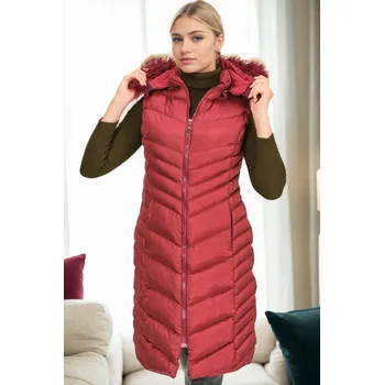 Pánská vesta Z9725 DEWBERRY WOMEN'S VEST-BURGUNDY dewberry kaki | tmavě červená 3454536
