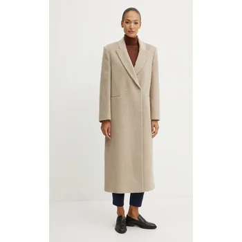 Dámský kabát Vlněný kabát Liviana Conti F4WL60 béžová 80X, vel. 38