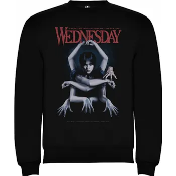 Chlapecká mikina Bavlněná mikina přes hlavu Wednesday Barva: černá, Velikost: 110/116 - 5/6let
