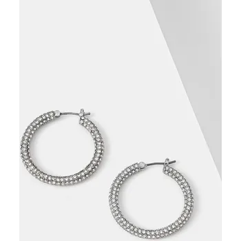 Náušnice Náušnice Lauren Ralph Lauren PE 30MM PAVE HOOP 14G00873 stříbrná SLV, vel. ONE SIZE