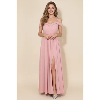 Dámské šaty EVA & LOLA Šaty pro družičky ALICIA starorůžové Barva: Růžová, Velikost: S