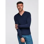 Elegantní pánský svetr s výstřihem do V - V1 OM-SWBS-0107 Barva: Tmavě Modrá, Velikost: 2XL