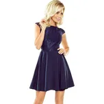 NUMOCO Krátko Šaty MARTA s krajkou 157-1 Barva: Tmavě Modrá, Velikost: 2XL