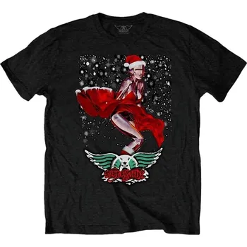 Pánské tričko Aerosmith Robo Santa Black L Tričko