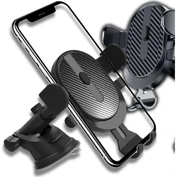 Camerazar Černý teleskopický držák telefonu do auta pro bezpečné používání