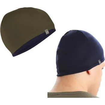 Čepice Icebreaker Unisex Merino Pocket Beanie oboustranná čepice Loden/midnight navy