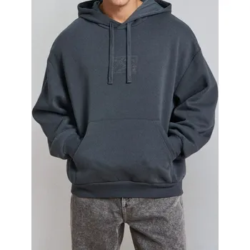 Pánské oblečení Sinsay - Mikina s kapucí Comfort Fit s výšivkou - námořnická modrá - 5040O-95X - 5040O-95X-XL