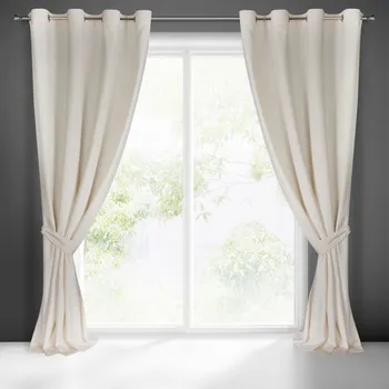 Závěs HOTOVÝ ZÁVĚS CARMEN NA KROUŽKÁCH 140X270 CM KRÉMOVÁ