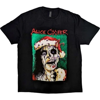 Pánské tričko Alice Cooper Xmas Card Black S Tričko
