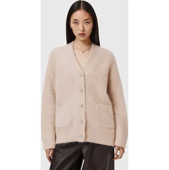 Dámský svetr Kardigan s vlnou AllSaints dámský, béžová barva, W077KD 02X, vel. L