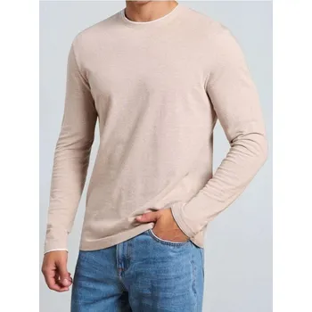 Pánské tričko Sinsay - Tričko s dlouhými rukávy - béžová - 658EY-08M - 658EY-08M-S