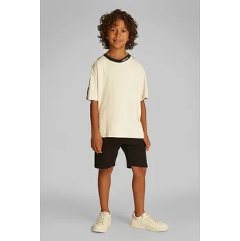 Dětské bavlněné tričko Calvin Klein Jeans béžová barva, IB0IB02457 IB0IB02457.PPYA 08X, vel. 176