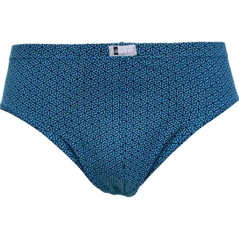 Slipy Pánské slipy s geometrickým vzorem Andrie PS 3590 tyrkys velikost 3XL-62/64