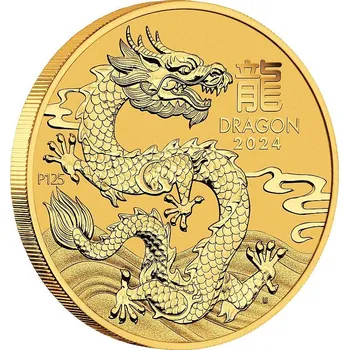 Perth Mint Australian Lunar Series III zlatá mince 1/4oz 2024 Year of the Dragon