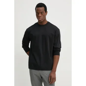 Pánské tričko Bavlněné tričko s dlouhým rukávem BOSS C-Tubby 11 50531331 černá 99X, vel. S