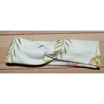 Doplněk pro panenku Čelenka světlá s decentními květinami