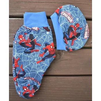 Doplněk pro panenku Sada polodupky a čepice "pavoučí muž"