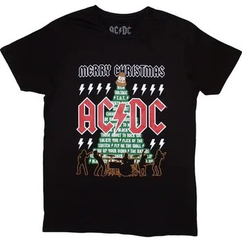 Pánské tričko AC/DC Merry Christmas Black S Tričko