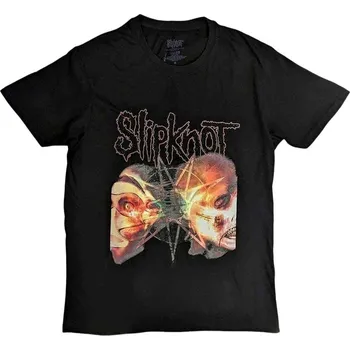 Pánské tričko Slipknot 2 Faces Black 2XL Tričko