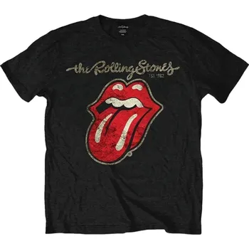 Pánské tričko The Rolling Stones Plastered Tongue Black XL Tričko